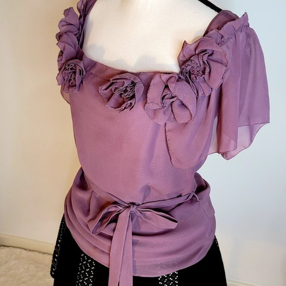 Charlotte Russe Chiffon Blouse - Picture 6 of 16